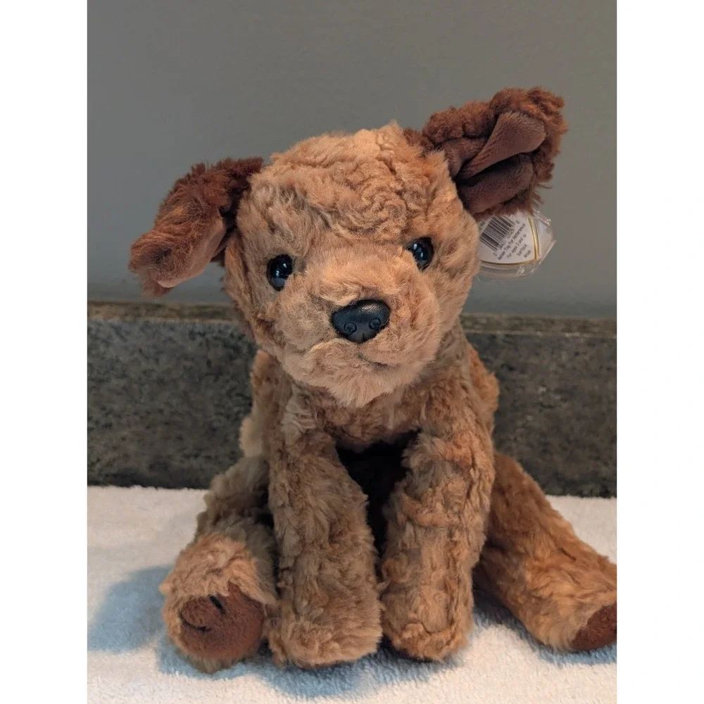 Vintage TY Classic CHIPS Brown Tan Curly Floppy Puppy Dog Plush With Tag  10